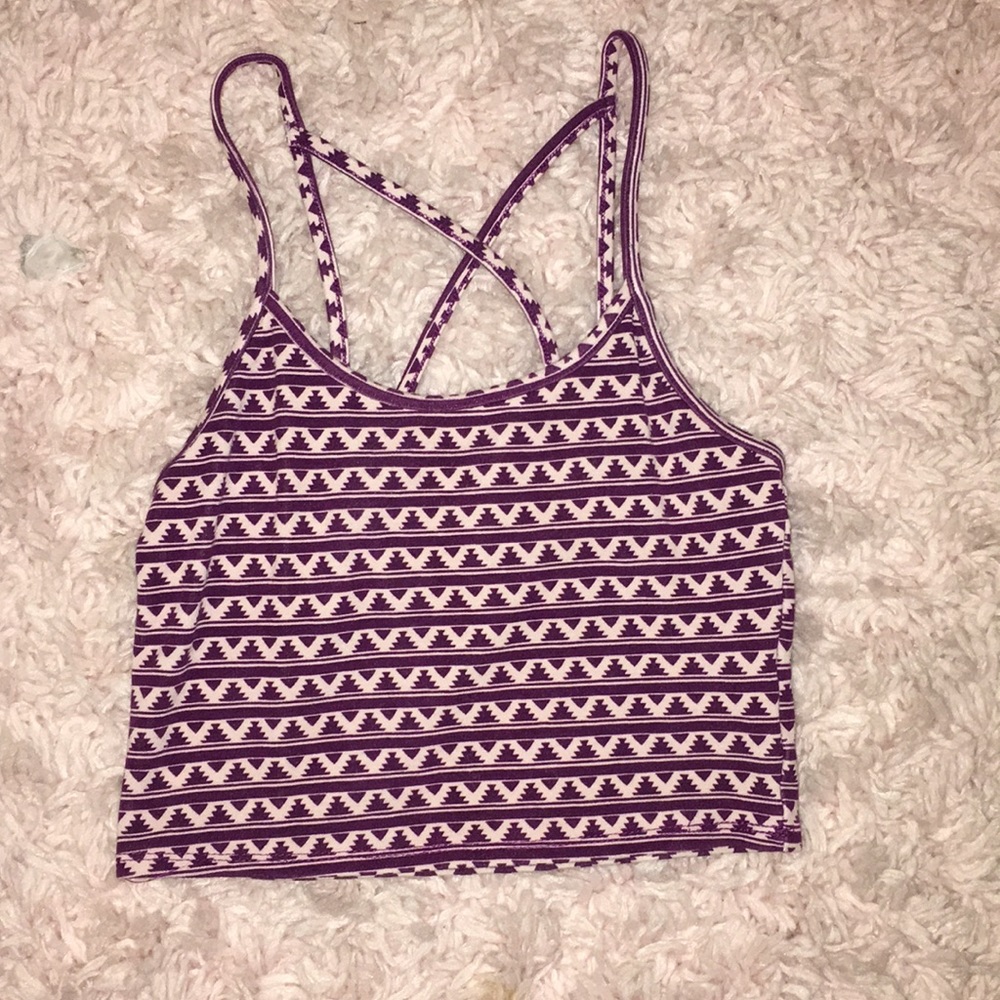 Tribal print crop top